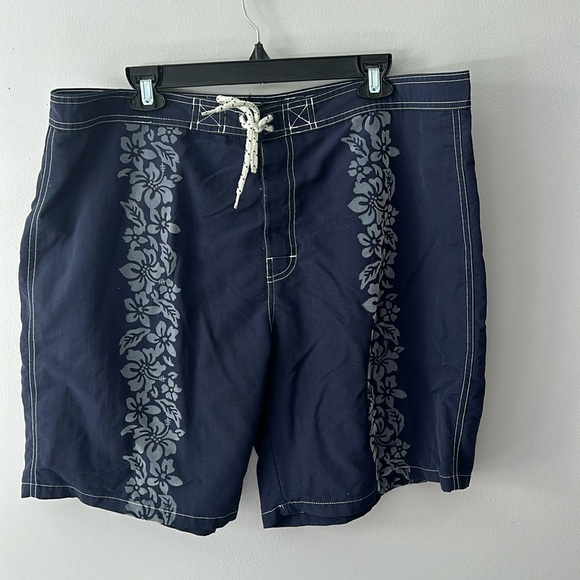 Polo Ralph Lauren Other - Ralph Lauren Polo Sport Navy Hibiscus Print Swim Trunks Sz 38